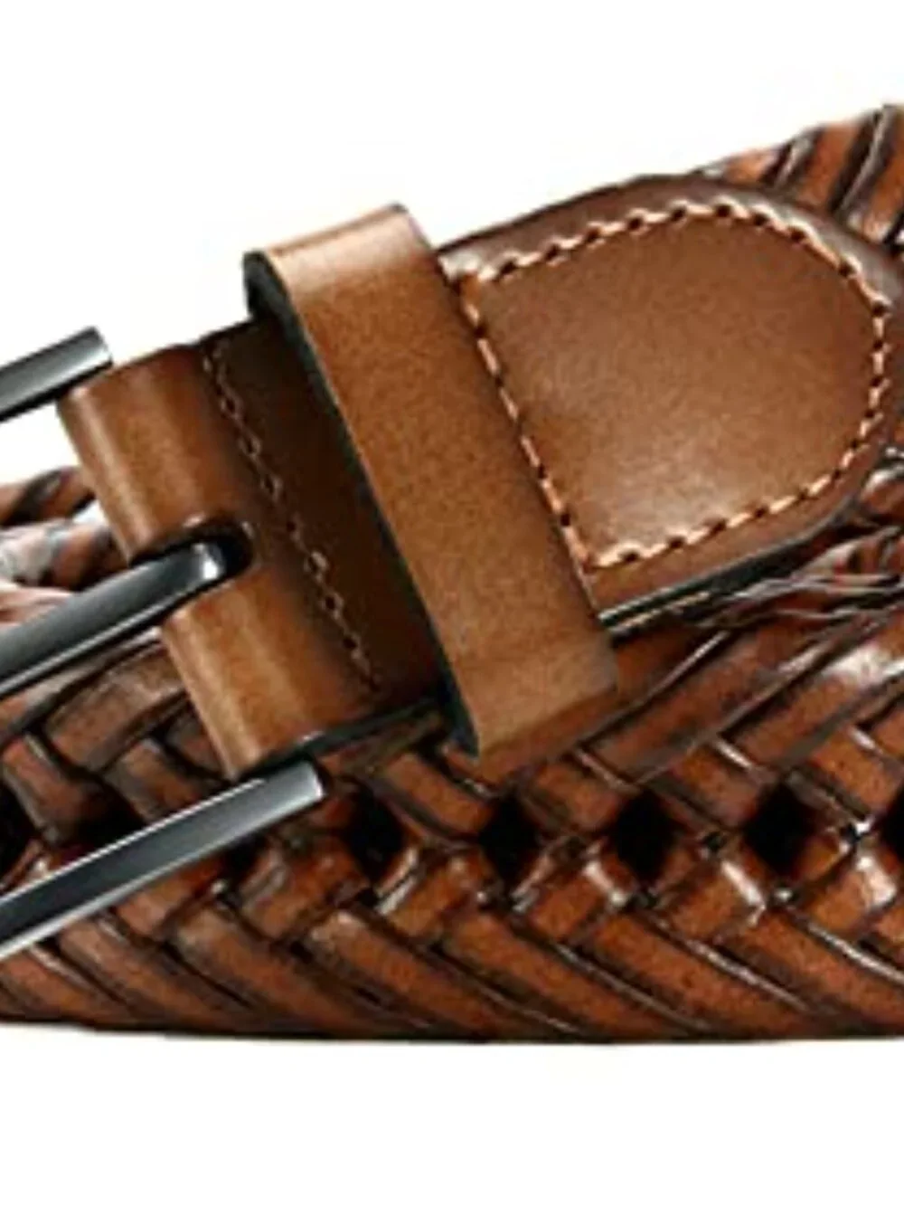 Handcrafted Woven Leather Belt - 1 1/8